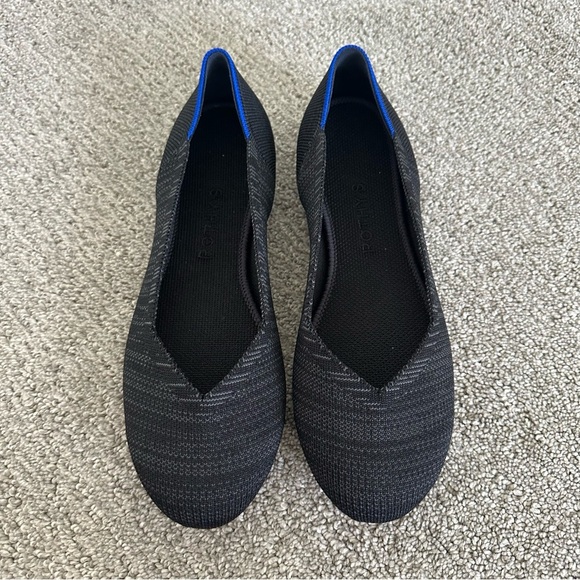 Rothy's Round Toe Heathered Black Women's Size 7.5 Ballet Flats - Picture 2 of 12
